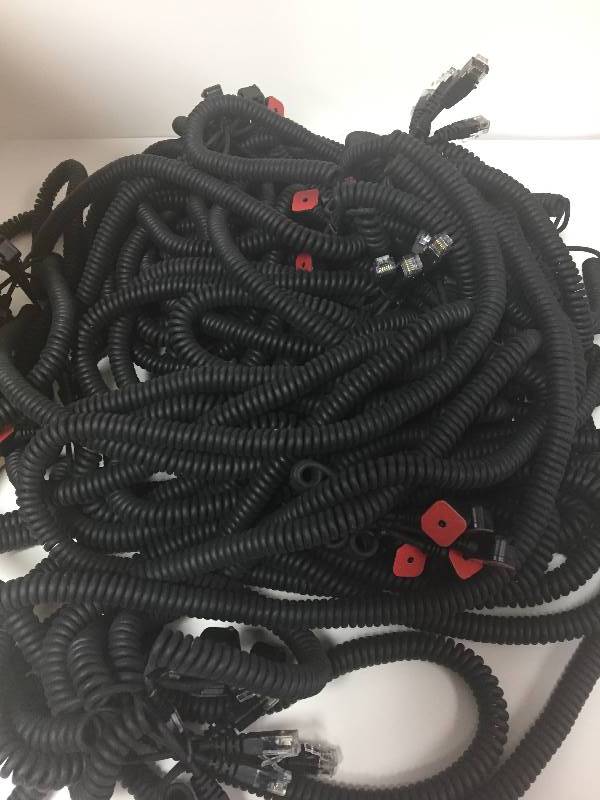 lot 306 image: Chromebook Cables MTI Square Sensor Curly Cables
