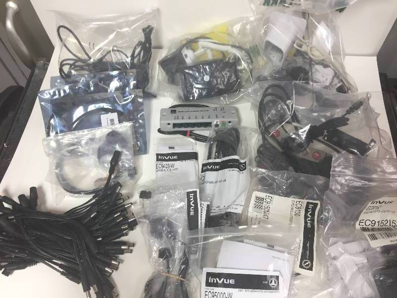 lot 326 image: Asst InVue Cords, Pucks, Power Supply, More