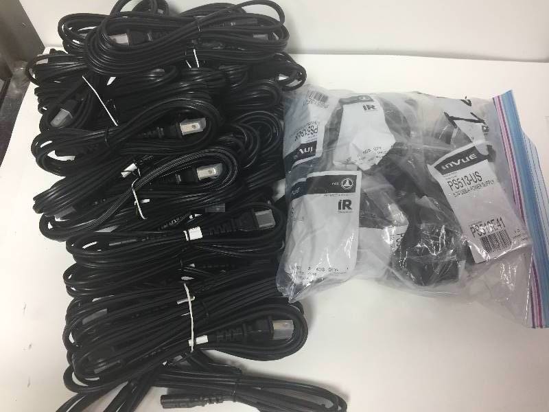 lot 328 image: Asst InVue Power Supply Cords PS513-US & More