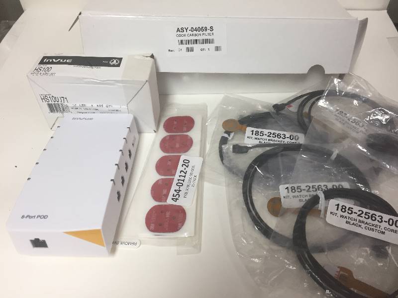 lot 332 image: Asst InVue Parts - Alarm Unit, Brackets, 8-port Pod, More
