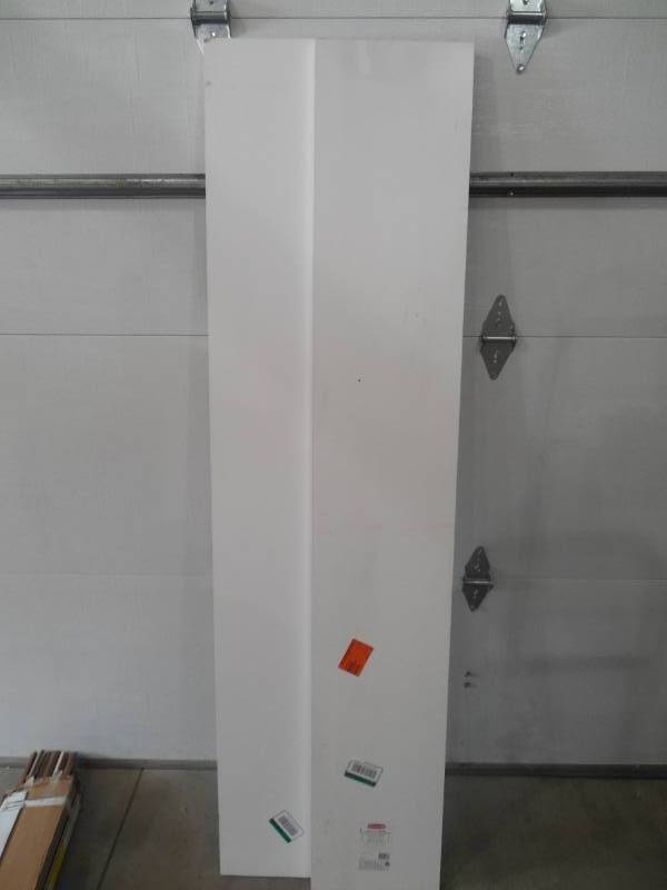 lot 28 image: (2) Rubbermaid 12 in. x 72 in. White Laminated Wood Shelf