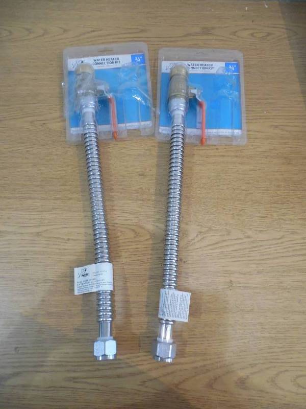 lot 74 image: 34 in. X 34 in. FIP Water Heater Connection Kit