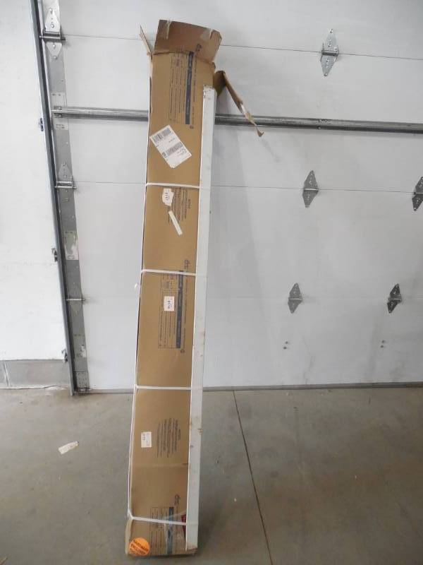 lot 100 image: (2) 2 WOOD FAUX WINDOW BLINDS WITH HARDWARE - NEW