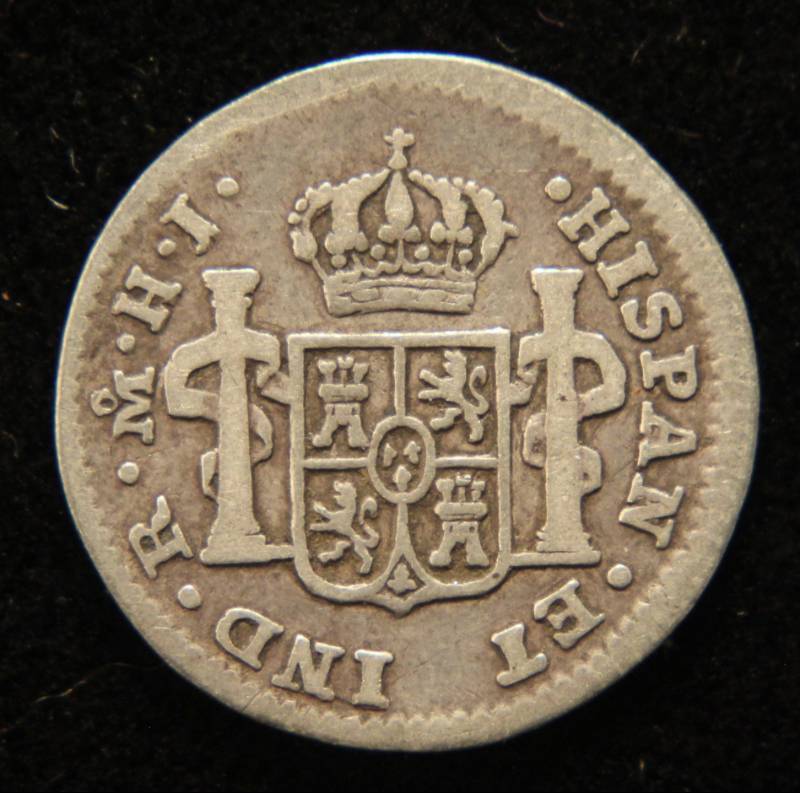 lot 12 image: 1810 MEXICO SPANISH COLONY SILVER 12 REALE