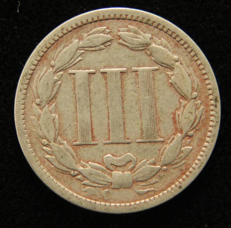 lot 29 image: 1868 US THREE CENT NICKEL