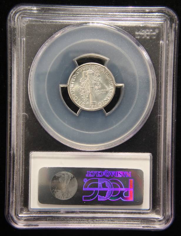 lot 38 image: 1944 MERCURY SILVER DIME MS67 PCGS HIGH GRADE COIN