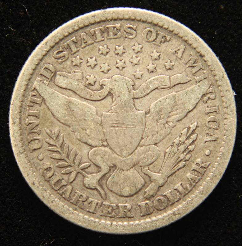 lot 40 image: 1899 BARBER SILVER QUARTER