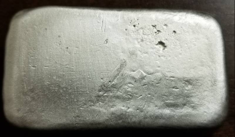 lot 08-A image: 5 TROY OZ. .999 FINE SILVER HAND POURED BUFFALO BAR