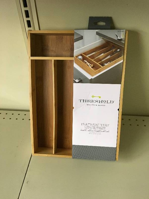 lot 272 image: Threshold Flatware Tray, Retail $12.99