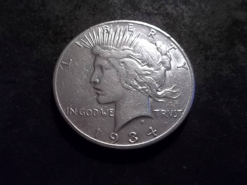 1934 S Silver Peace Dollar