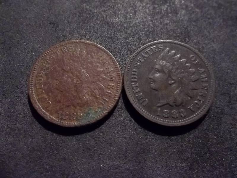 1882, 1883 Indian Head Cents