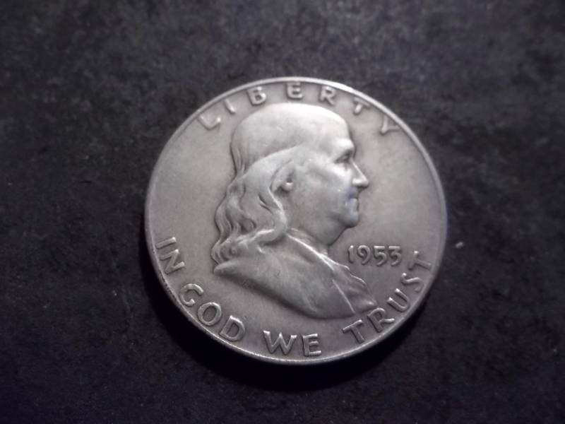 1953 D  Franklin Half Dollar