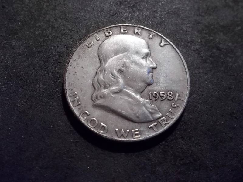 1958 D Franklin Half Dollar