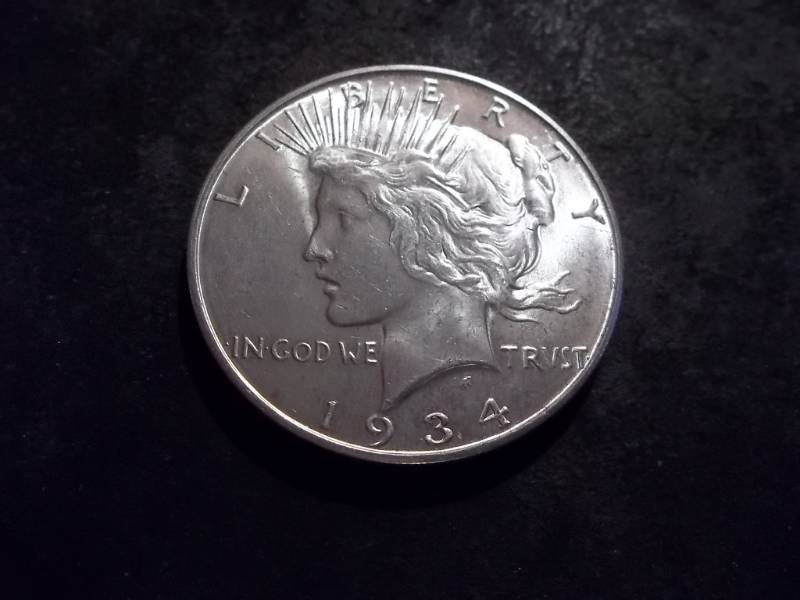 1934 D Silver Peace Dollar