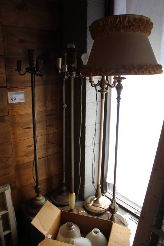 lot 99 image: Vintage Floor Lamps