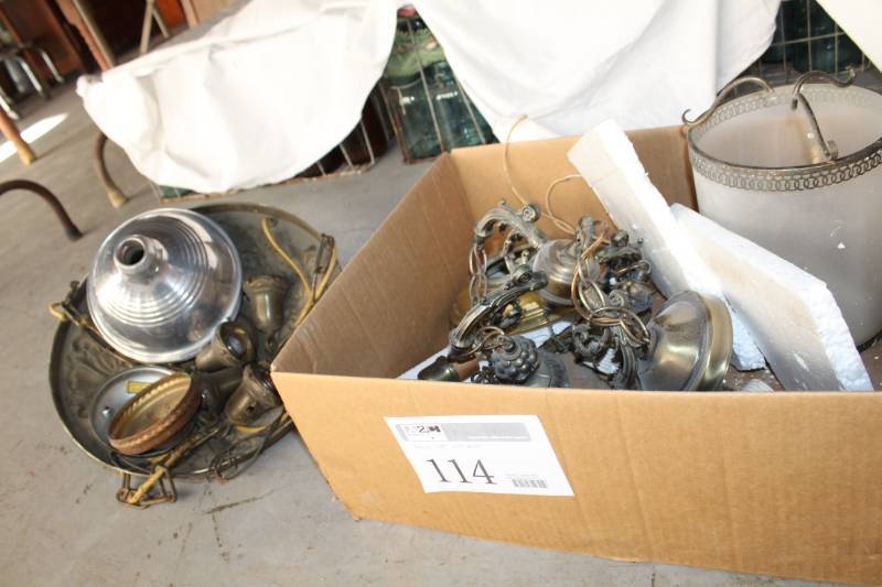 lot 114 image: Hanging Light with Spare Parts