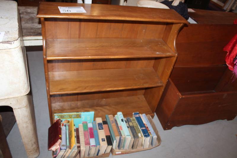 lot 56 image: Wood Book Shelf with 3-Shelves