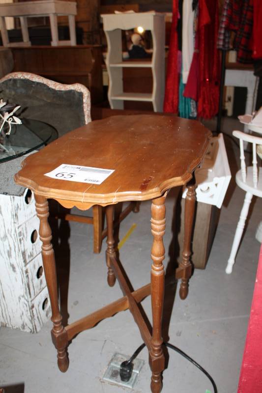 lot 65 image: Wood Side Table