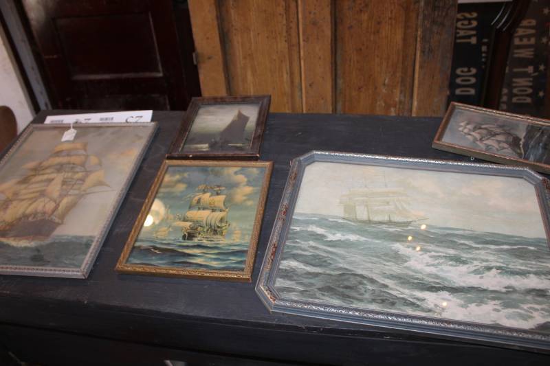 lot 38 image: Sail Ship Framed Wall Dcor