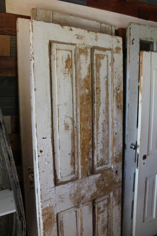Vintage Wood Shabby Finish House Interior Doors Black