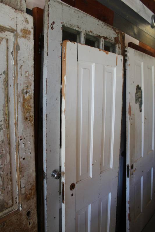 lot 20 image: Vintage Wood House Interior Doors