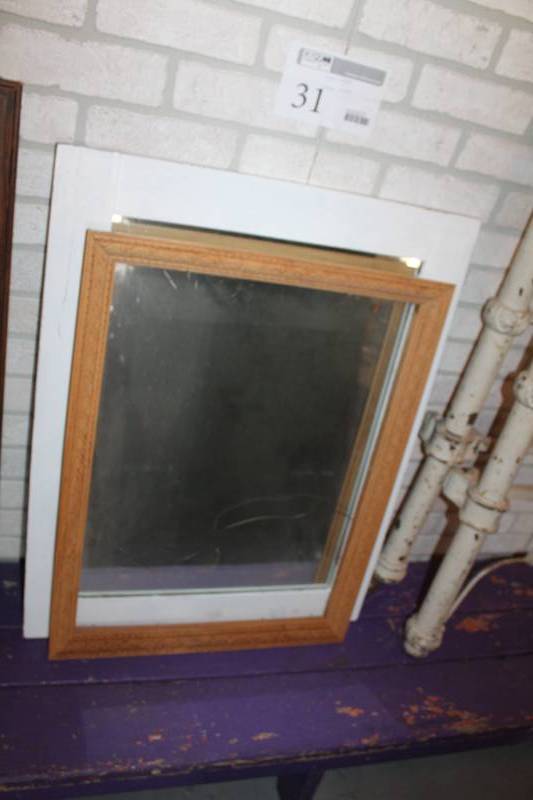 lot 31 image: Mirror, Wood Frame