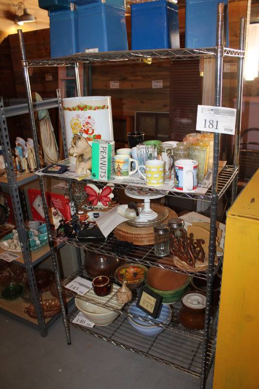 lot 181 image: Wire Shelf Shelving Unit