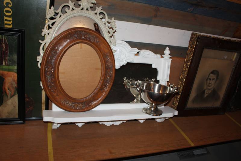lot 218 image: Frame, Mirror, Silver Bowl, Mirror Shelf