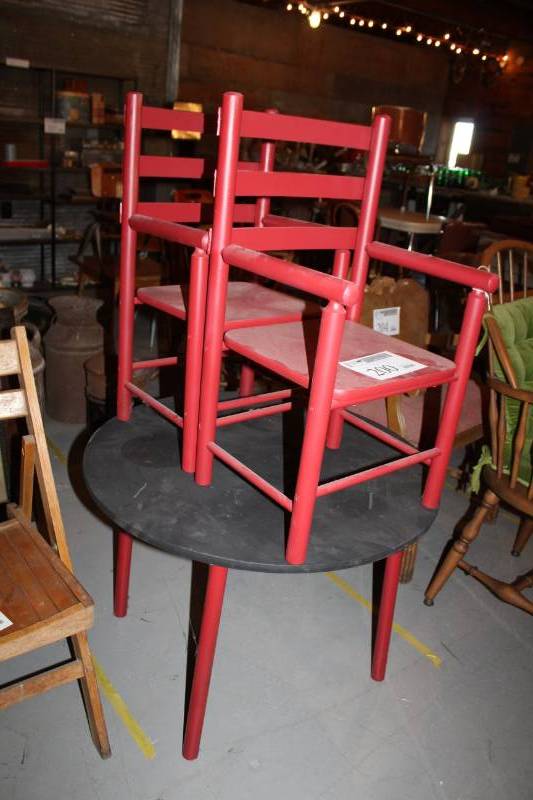 lot 200 image: Round Table with 2-Chairs