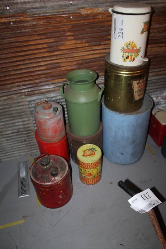 lot 224 image: Old Metal Containers