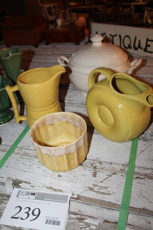 lot 239 image: Ceramic Pitcher, Case, Serving Dish