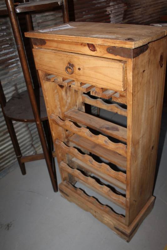 lot 263 image: Wood Wine Rack Table