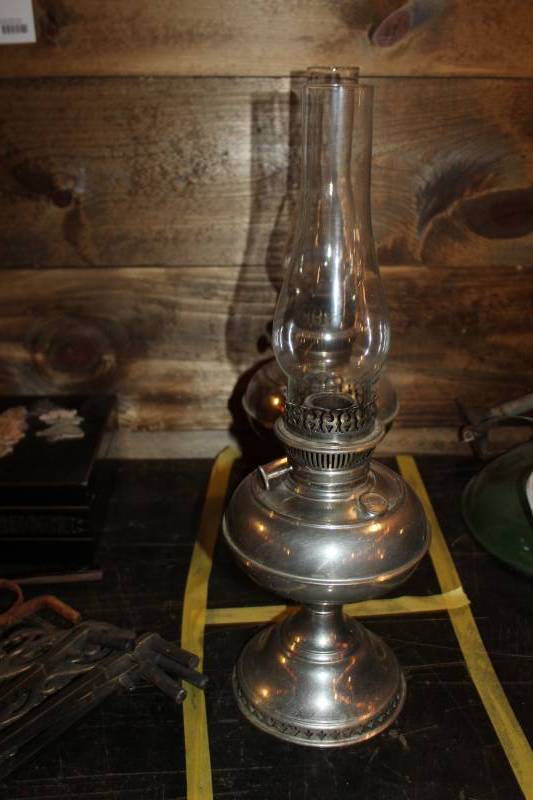 lot 319 image: Antique Silver Oil Lamps