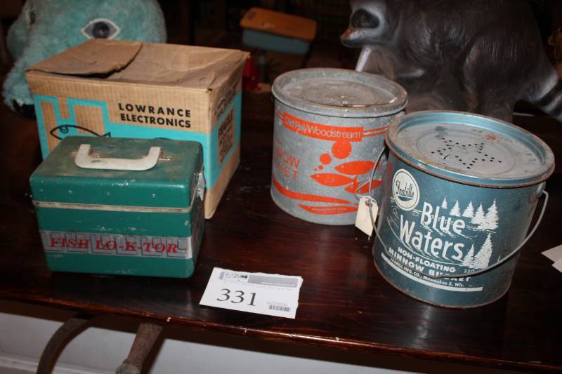 lot 331 image: Minnow Buckets, Fish Lo-k-tor