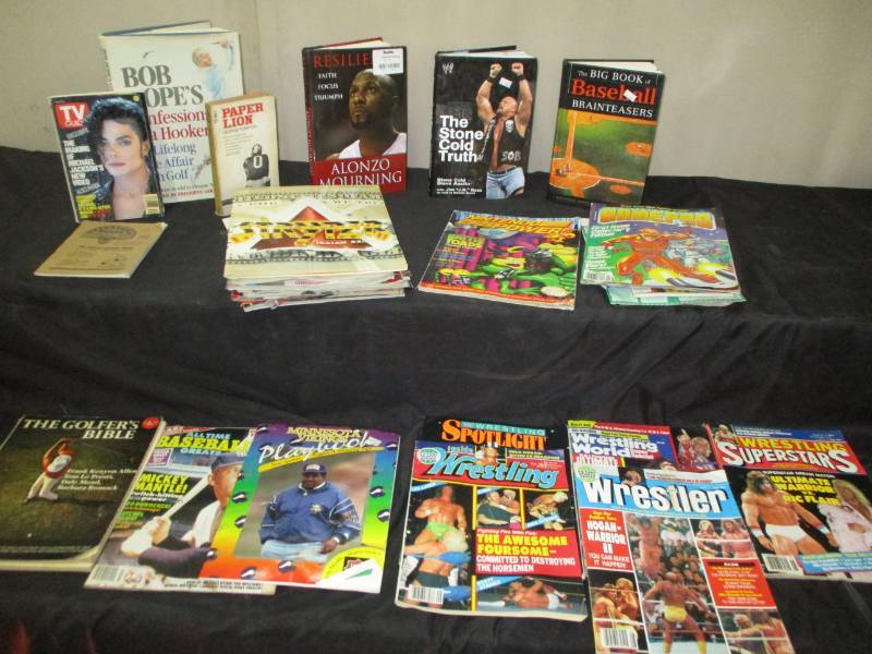 lot 88 image: Sports books and magazines, Basketball, Baseball, Golf, wrestling and more