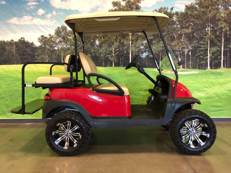 2014 Red Lifted 4 Passenger Club Car Golf Cart wStreet Legal Package