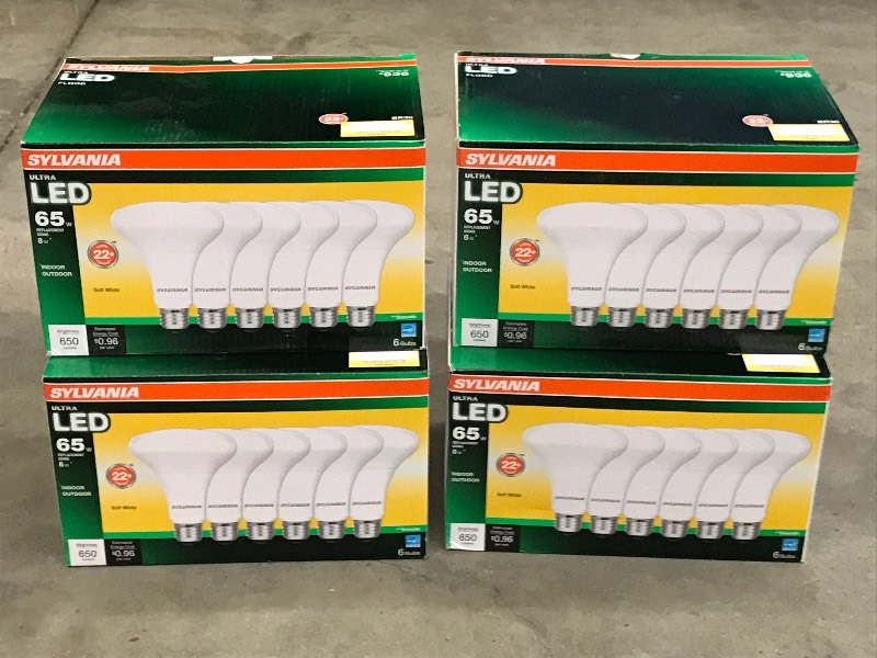 (4) New 6-Packs Of LED Flood Light Bulbs