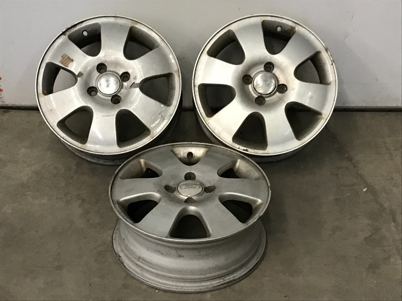 (3) Ford 4-Lug Wheels