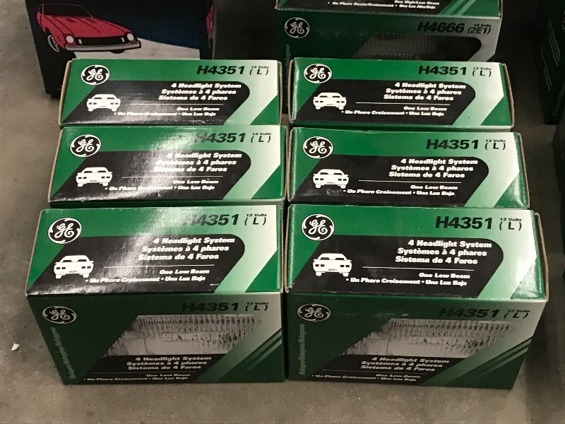 Tote Of Automotive Replacement Headlights