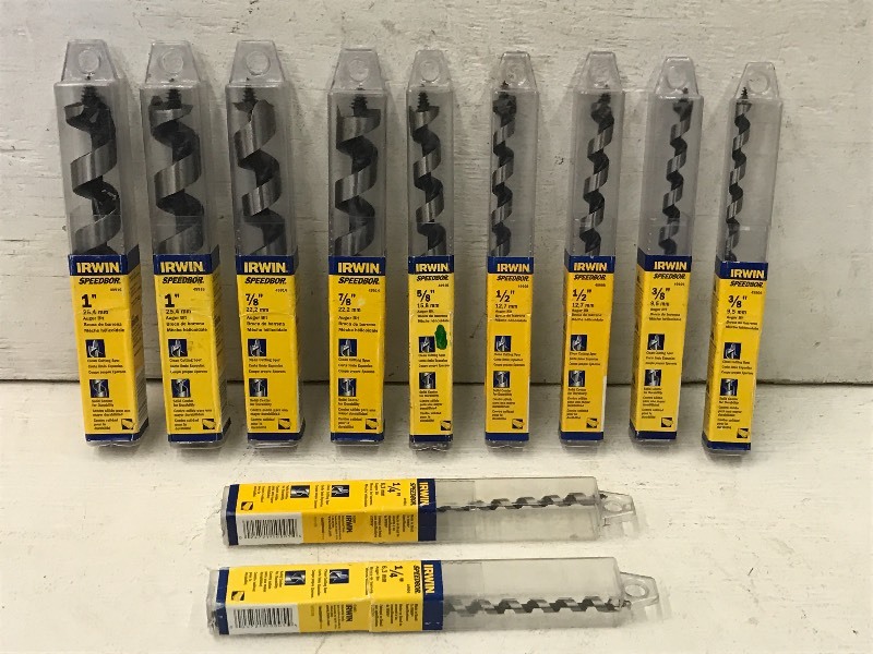(11) Irwin Speedbor Auger Bits