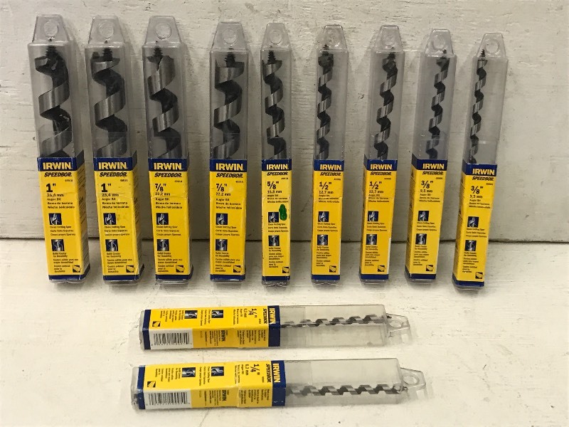 (11) Irwin Speedbor Auger Bits