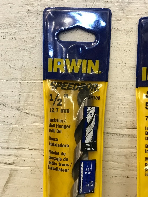 (7) Irwin Speedbor Bell Hanger Drill Bits