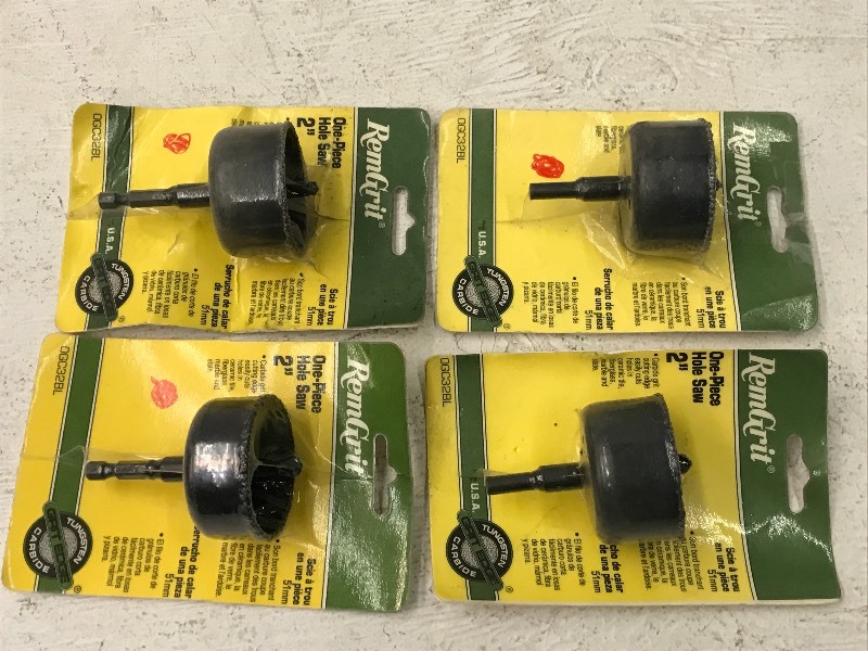 (4) RemGrit Recessed Light Kits & (4) RemGrit Hole Saw Bits