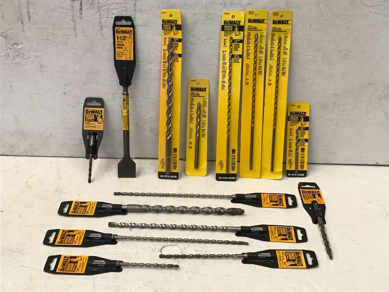 (15) DeWalt Carbide Drill Bits
