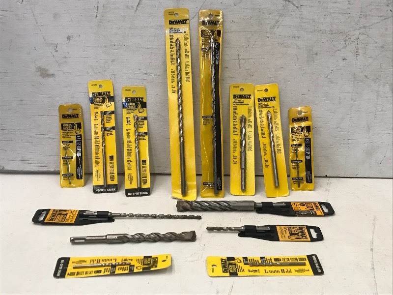 (14) DeWalt Hammer Drill Bits