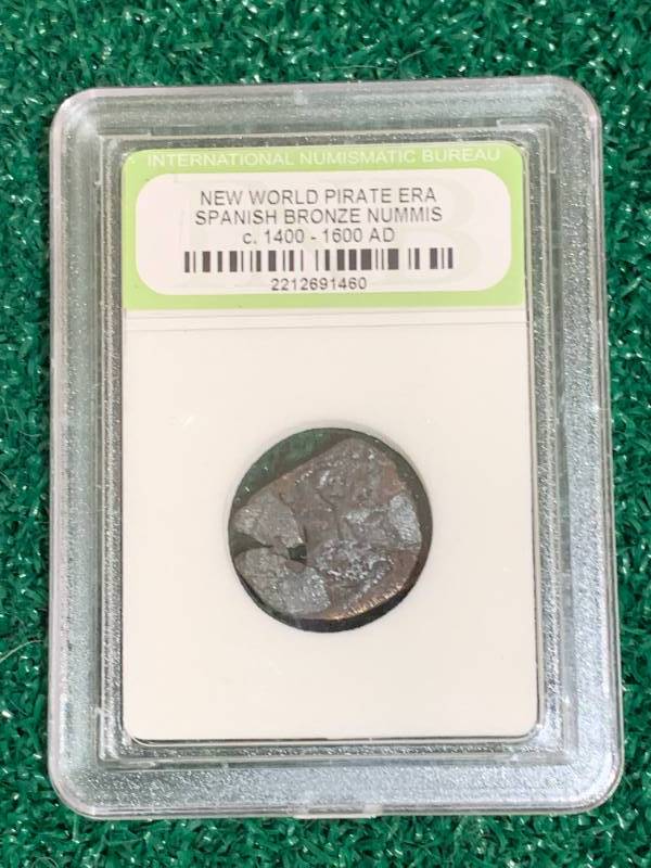 Pirate Era Bronze Nummis Coin c.1400-1600 A.D.
