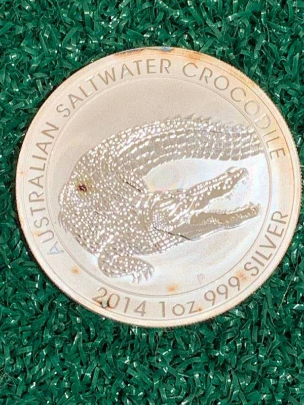 2014 Austrailian Saltwater Crocodile .999 Silver Coin