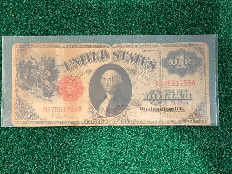 1917 Red Seal Large $1.00 Bill Rare