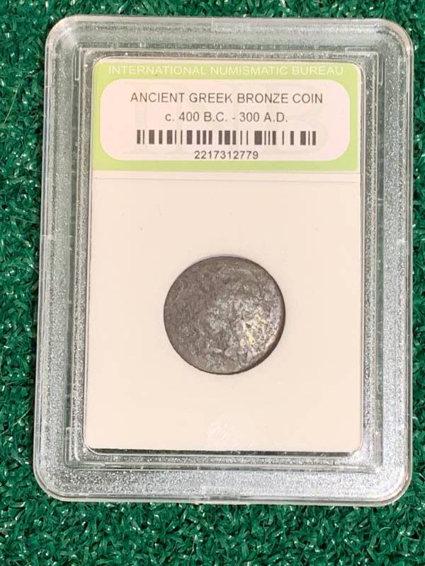 Ancient Greek Bronze Coin c 400bc-300ad