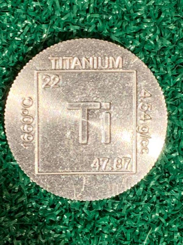 1oz One Ounce Pure .999 Investment Grade Titanium Round